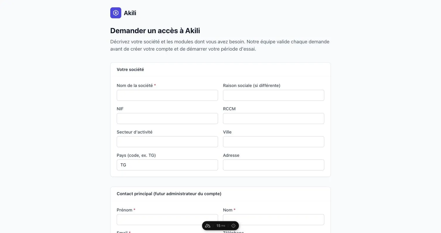 Demander un accès